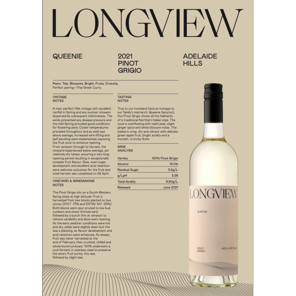 Longview Queenie Pinot Grigio 2021