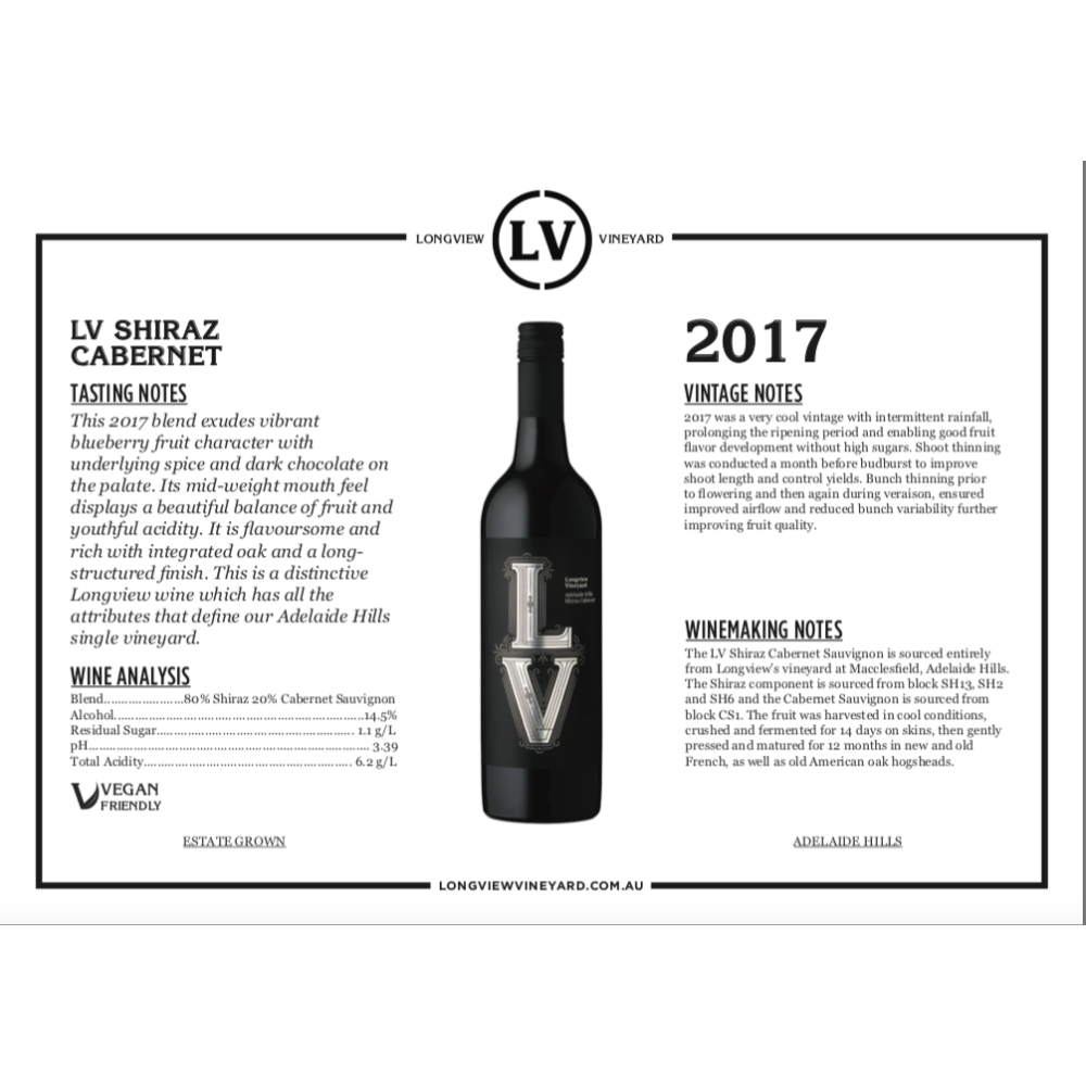 Longview LV Shiraz Cabernet 2022