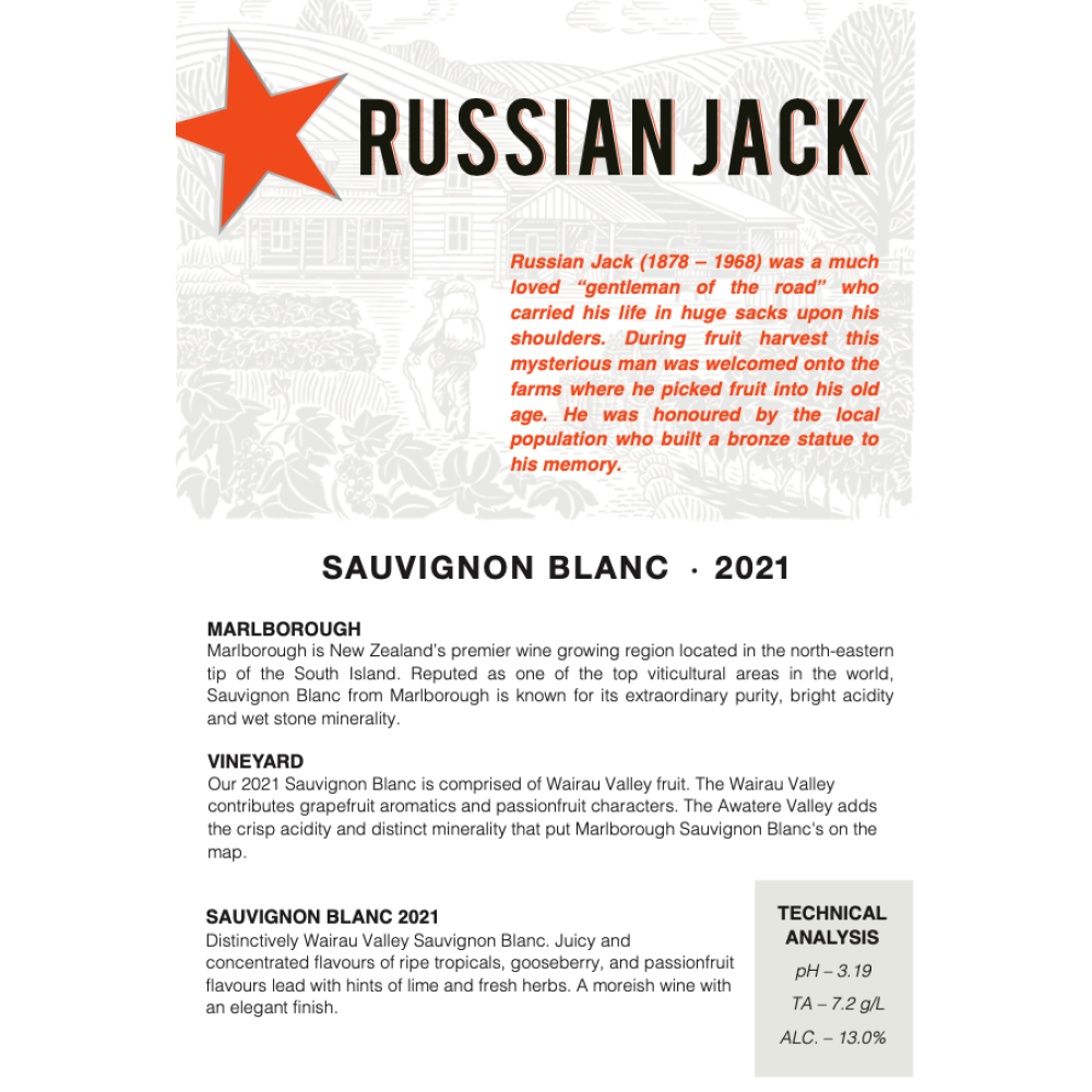 Russian Jack Sauvignon Blanc 2021