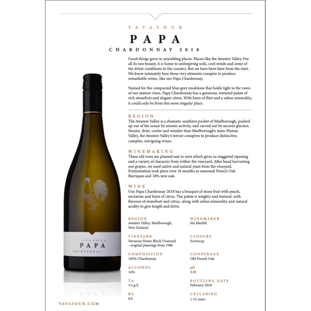Vavasour Papa Chardonnay 2018
