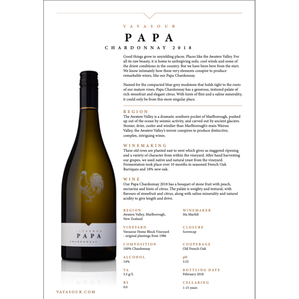 Vavasour Papa Chardonnay 2019